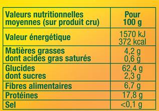 valeurs nutritionnelles