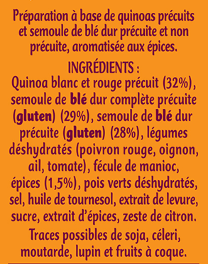 Mélange de Céréales Quinoa Parfumé aux Epices douces