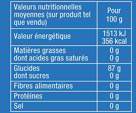 valeurs nutritionnelles