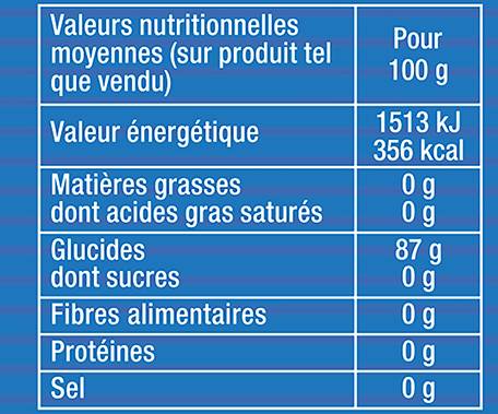 valeurs nutritionnelles