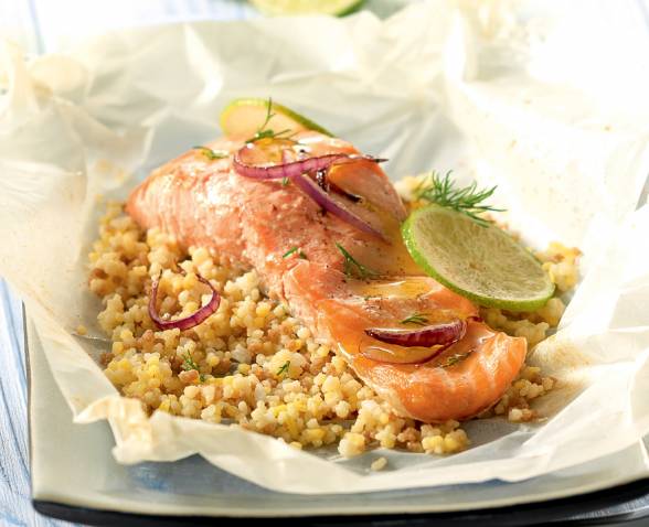 Papillotes De Saumon Et Céréales Gourmandes