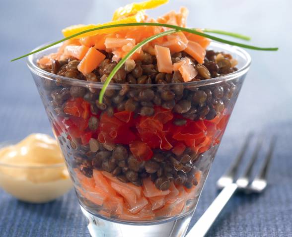 Salade Lentilles Saumon Tipiak