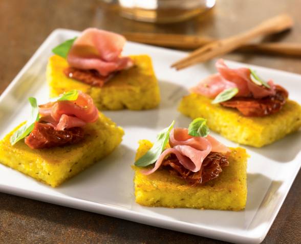 Toasts polenta pesto TIPIAK