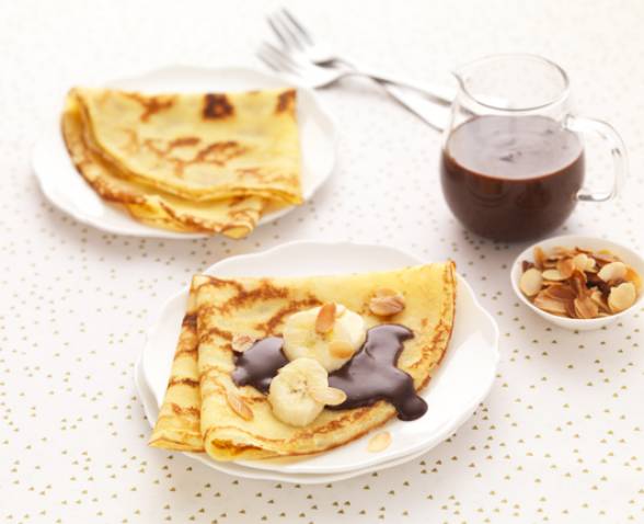 Crêpes sans glutent sauce chocolat