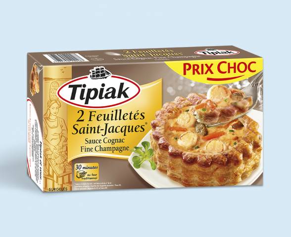 Feuilletés Saint-Jacques Sauce Cognac Fine Champagne TIPIAK