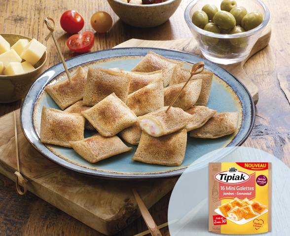 16 mini Galettes Jambon Emmental