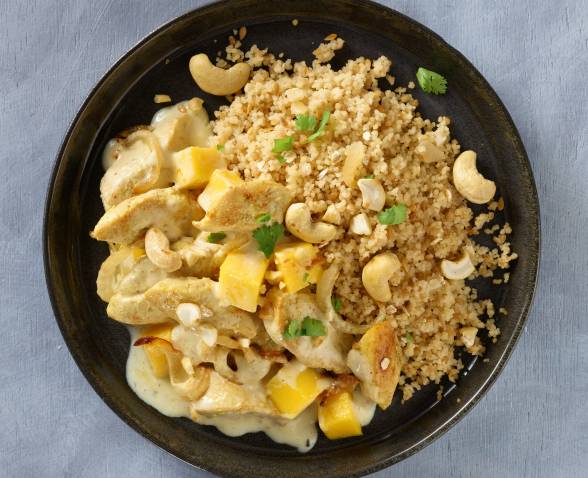Curry de poulet à la mangue - Recette Tipiak