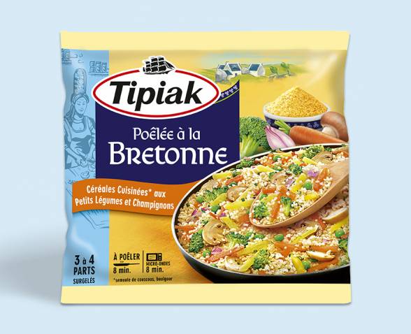Poêlée à la Bretonne Céréales Cuisinées aux Petits Légumes et Champignons TIPIAK