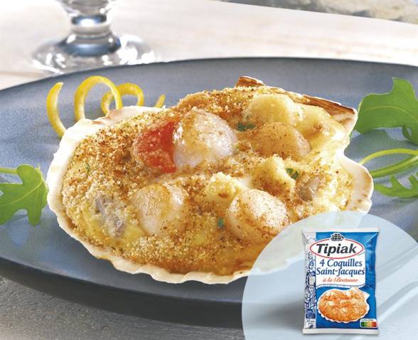 4 Coquilles Saint-Jacques* à la Bretonne