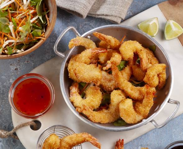 Crevettes crispy à la chapelure de noix de coco