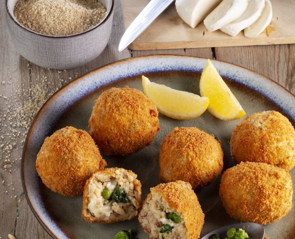 Arancini aux légumes et mozzarella