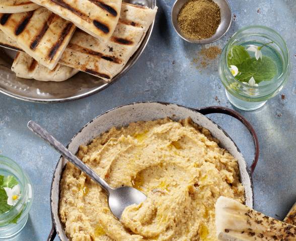 Houmous aux céréales méditerranéennes et citron confit
