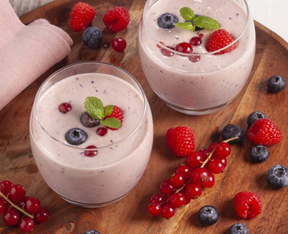 Smoothie aux fruits rouges et Céréales Gourmandes