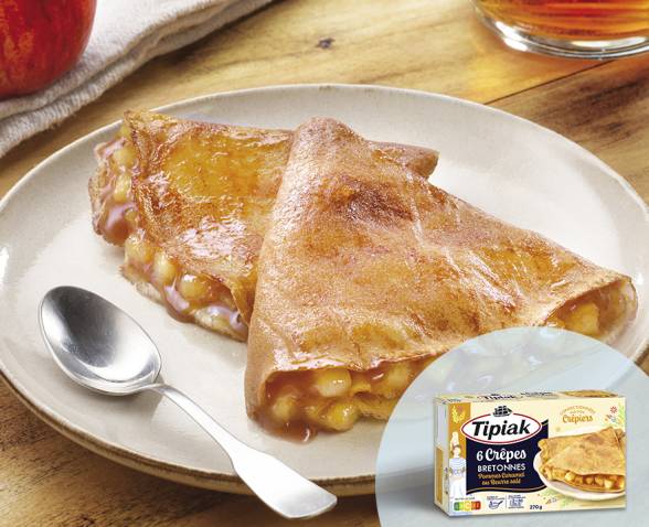 6 Crêpes Pommes Caramel au Beurre Salé TIPIAK