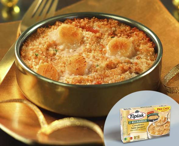 2 Recharges de cassolettes Saint-Jacques* Sauce crémée au Sauternes