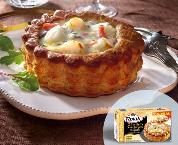 Feuilletés Saint-Jacques et Eglefin Sauce au Chablis TIPIAK
