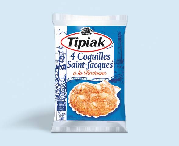 4 Coquilles Saint Jacques A La Bretonne Tipiak