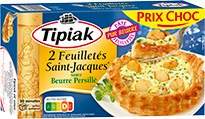 2 Feuilletés Saint-Jacques* Sauce Beurre Persillé