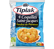 Coquilles Saint Jacques Fondue de poireaux TIPIAK