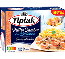 Petites Gambas à la Bretonne Fines Tagliatelles