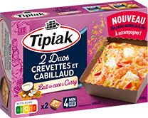 Duos Crevettes et Cabillaud Lait de coco & Curry 